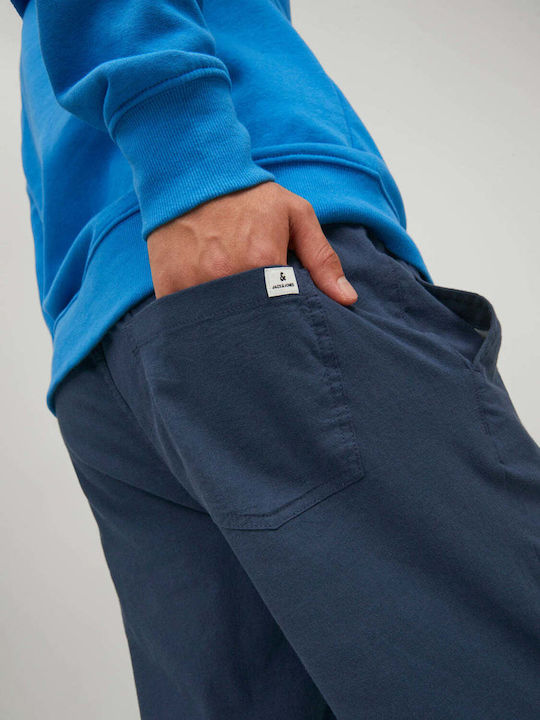 Trousers Elastic in Tapered Line Navy Blazer