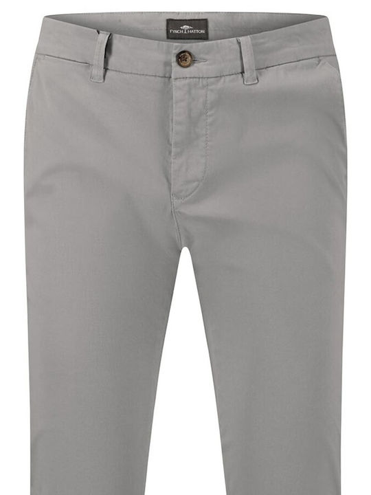 Fynch Hatton Pantaloni pentru bărbați Chino Elastice Cool Grey