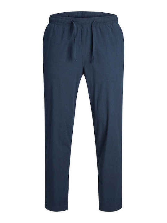 Trousers Elastic in Tapered Line Navy Blazer