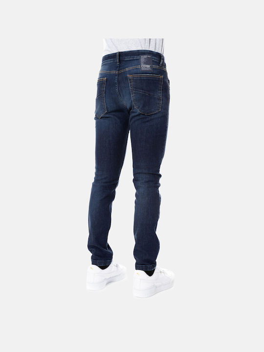 Royal Ανδρικό Παντελόνι Τζιν Ελαστικό με Skinny Εφαρμογή Navy-blue