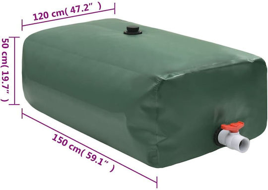 vidaXL Vertical Cylindrical Plastic Storage Tank 1000lt for Water / Petroleum Green