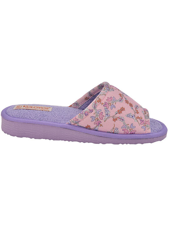 Kolovos Terry Winter Women's Slippers in Purple color