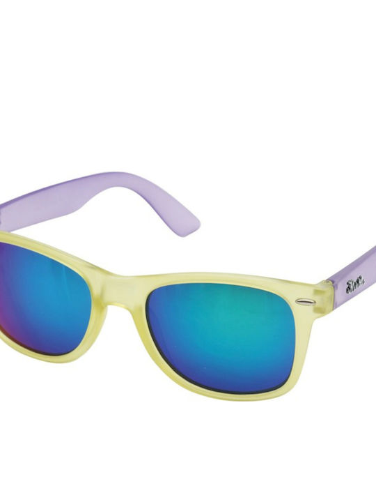 V-store Damen-Sonnenbrille mit Kunststoffrahmen Yellow Purple