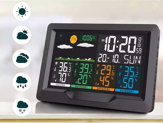 Berdsen 390400 Wireless Digital Weather Station Tabletop Black