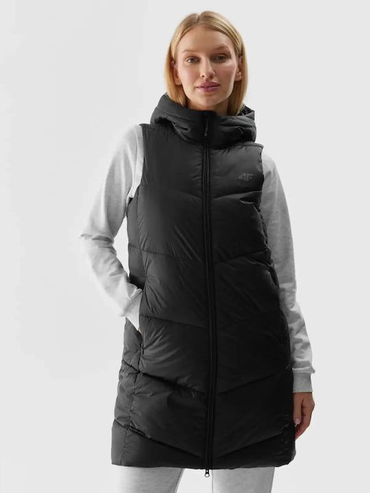 4F Women's Short Sports Jacket for Winter Black