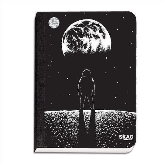 Skag Τετράδιο Ριγέ Α4 2 Θεμάτων Λινόδετο Black & White (Διάφορα Σχέδια)