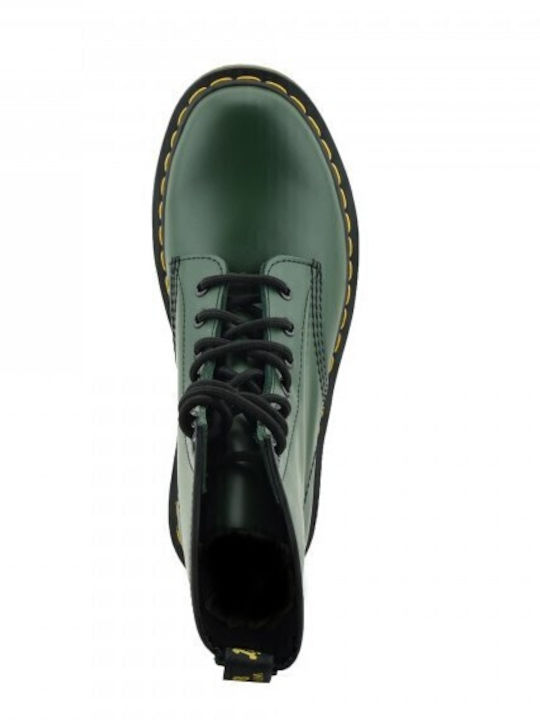 1460 Leder Grün Stiefel