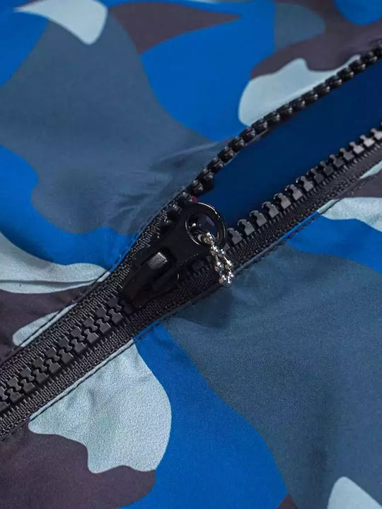 Παιδικό Casual Μπουφάν με Κουκούλα Army Μπλε