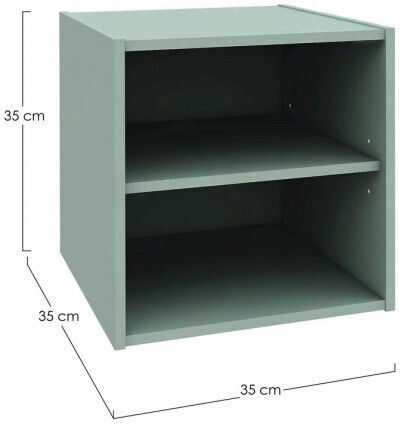 Composite Wall Shelf Green 35x35x35cm