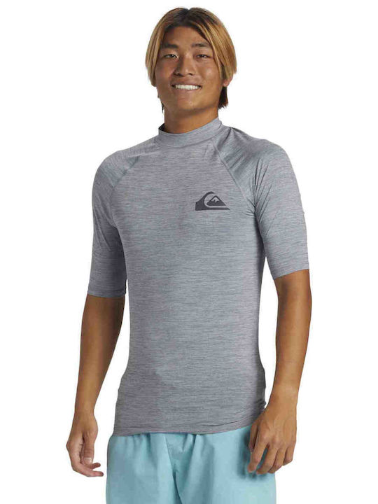 Quiksilver Everyday UPF 50 Ανδρική Κοντομάνικη Αντηλιακή Μπλούζα Γκρι
