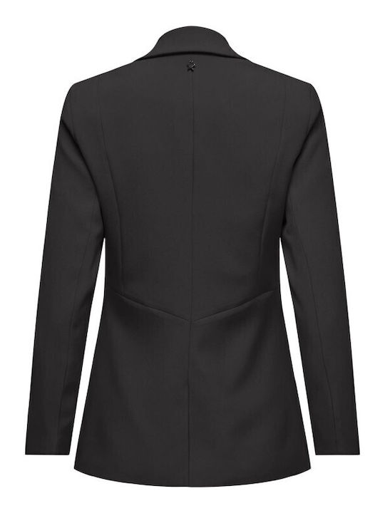 Only Women's Blazer Mαύρο