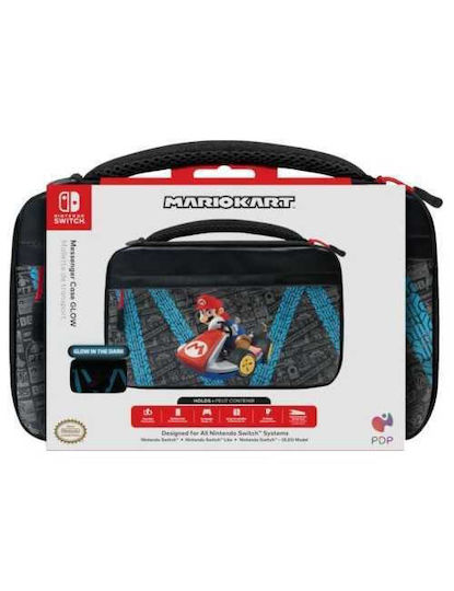 PDP Case Mario Kart Glow Υφασμάτινη Θήκη Μεταφοράς για Κονσόλα Switch Μαύρη