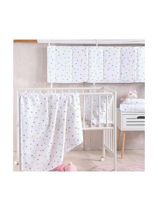 Rythmos Set Copertă de Pătuț cu Față de Pernă Blaze Alb 110x160cm.