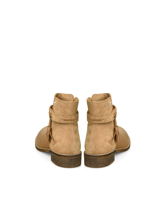 Mayoral Kids Leather Boots Tabac Brown