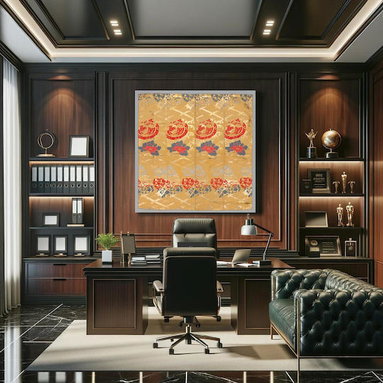 Japanese Gemälde Stoff 110x110cm