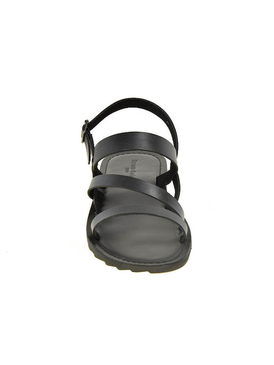 Men's sandals Renato Garini 494 BLACK LEATHER K22 DE3494 BLACK LEATHER black leather