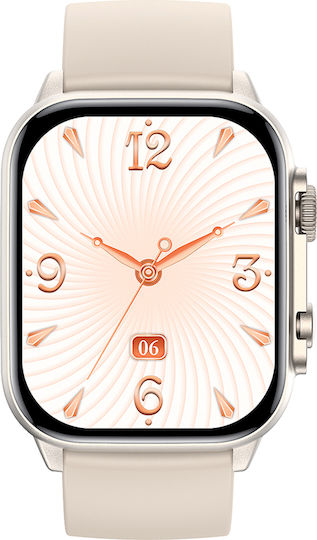XO J9 Smartwatch με Παλμογράφο (Μπεζ)