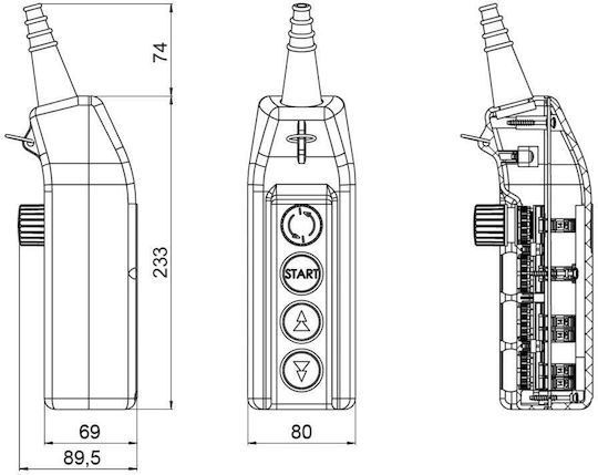 Spamel Бутон Индустриални бутони PKS-4W02