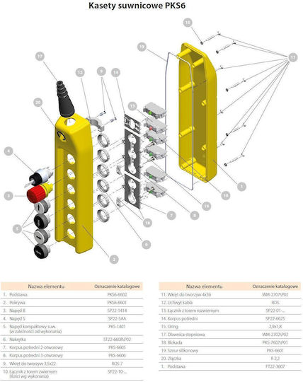 Spamel Notfall-Taster Industrie-Typ PKS-6W06