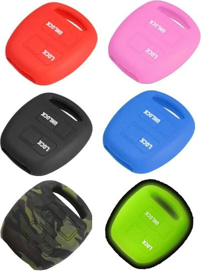 Car Key Cover Case made of with 2 Buttons for Lexus / Daihatsu / Toyota in Blue Color