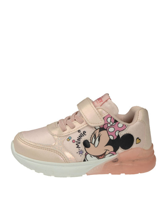 Παιδικά Sneakers με Σκρατς & Φωτάκια Ροζ