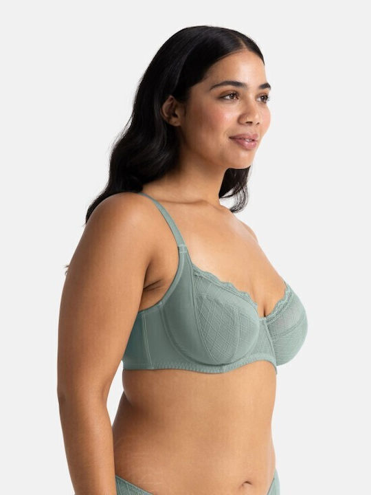 Bra without Padding Underwire Green