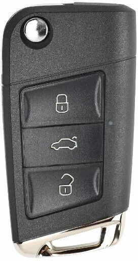 Foldable Car Key Shell with Blade with 3 Buttons for Audi / Seat / Skoda / VW
