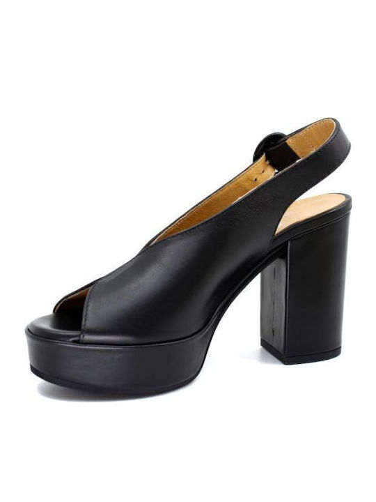 Leder Sandalen Schwarz