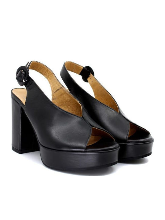 Leder Sandalen Schwarz