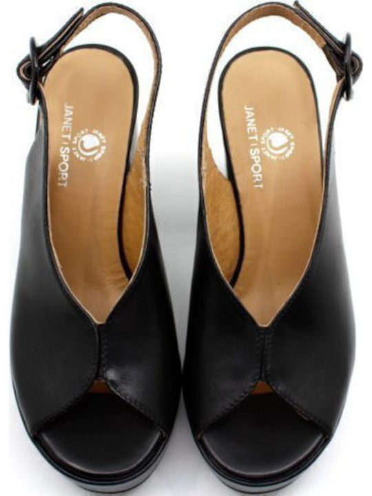 Leder Sandalen Schwarz