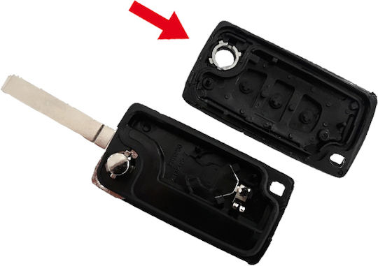 Foldable Car Key Shell with Blade with 3 Buttons for Citroen / Peugeot