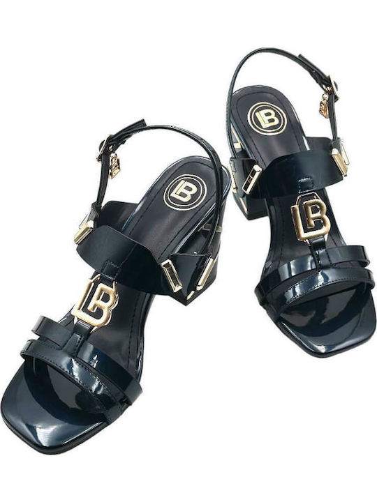 8542 Leather Sandals Blue