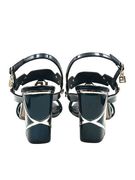 8542 Leather Sandals Blue