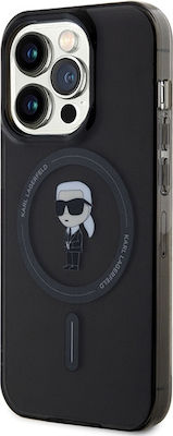 Karl Lagerfeld Umschlag Rückseite Kunststoff Schwarz (iPhone 14 Pro)