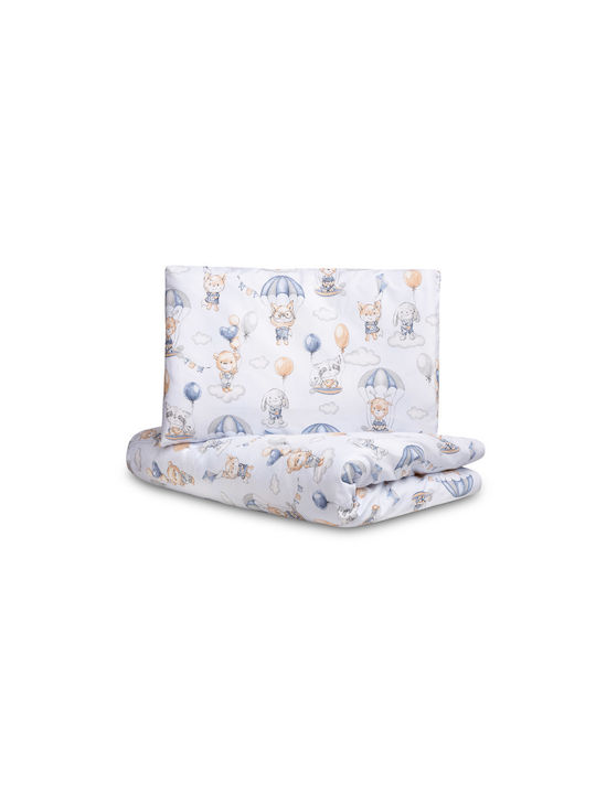 Sensillo Set Copertă de Pătuț cu Față de Pernă Multicoloră 100x135cm. Sensillo Set Copertă de Pătuț cu Față de Pernă Multicoloră 100x135cm.