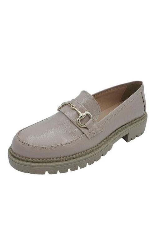 After Hour Leder Damen Loafers in Rosa Farbe