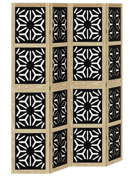 vidaXL Διακοσμητικό Παραβάν Ξύλινο με 4 Φύλλα 140x180cm