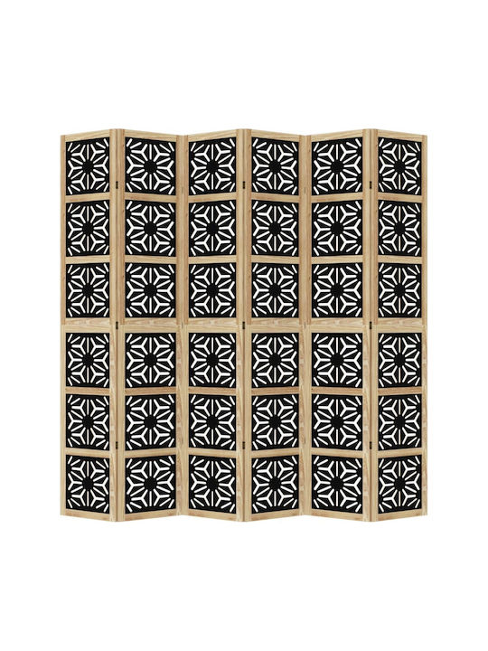vidaXL Decorativ Paravan Lemn cu 6 Panouri 210x220cm