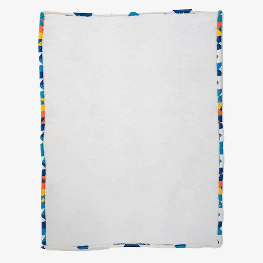 Bee. Unusual. Normal Gets You Nowhere Blanket Sherpa Couch 127x152cm Off White/Blue