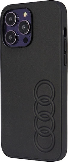 Audi Back Cover Leather / Plastic Black (iPhone 14 Pro Max)