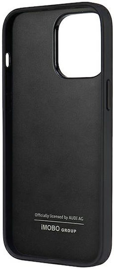 Audi Back Cover Leather / Plastic Black (iPhone 14 Pro Max)