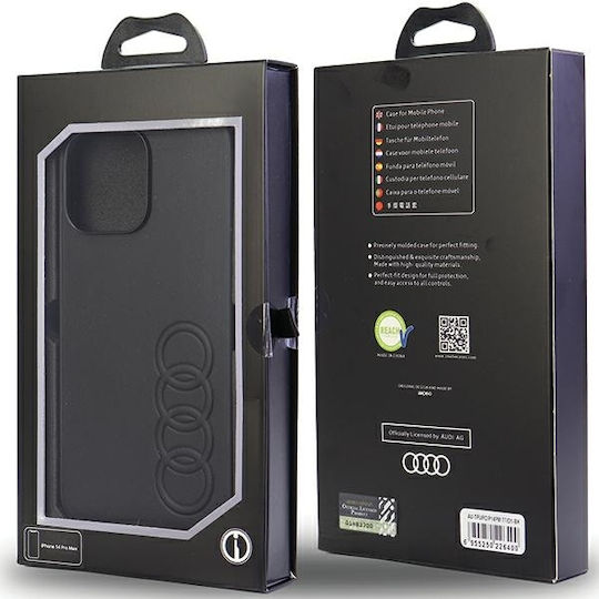 Audi Back Cover Leather / Plastic Black (iPhone 14 Pro Max)