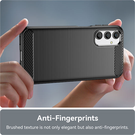 Techsuit Carbon Back Cover Σιλικόνης Μαύρο (Samsung Galaxy A15)
