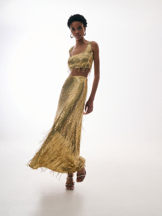 Maxi Paillettenrock Sonia Mix & Match Gold