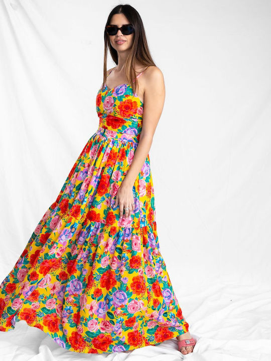 Maxi Fustă Floral Floral