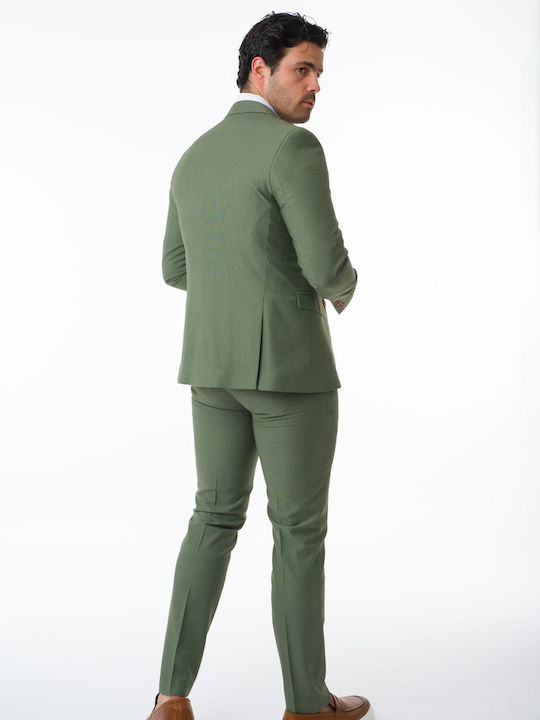 Herrenanzug mit Weste Green