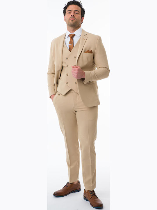 Summer Men's Groom's Suit Tabac