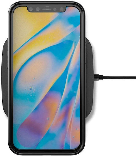 Powertech Umschlag Rückseite Kunststoff Schwarz (iPhone 12 mini)
