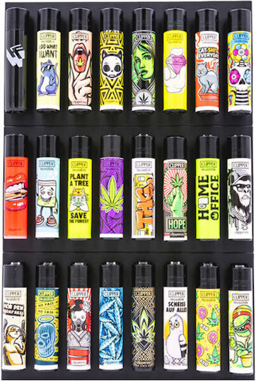 Clipper Αναπτήρας Flamme in Schwarz Farbe