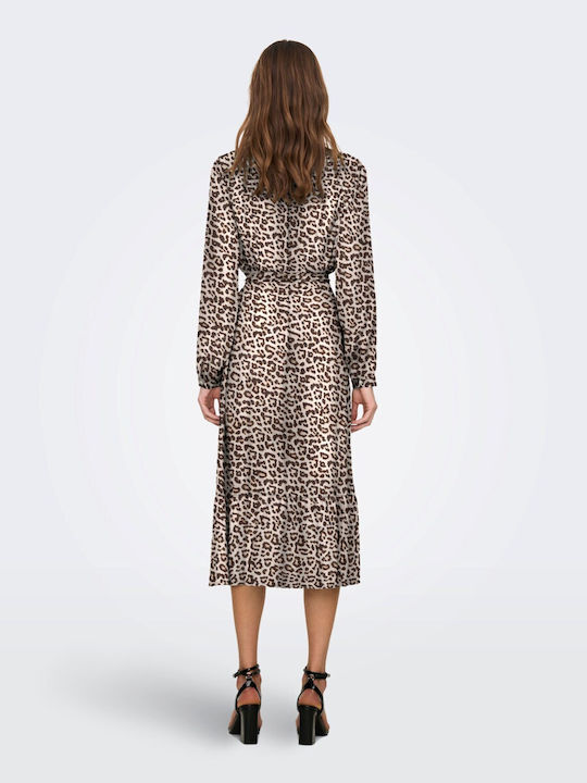 Only Emily Maxi Shirt Dress Dress Leopard